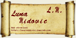 Luna Midović vizit kartica